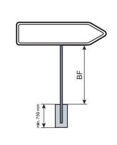 Rohrrahmen für Pfeilwegweiser, einbeinig, Stahl