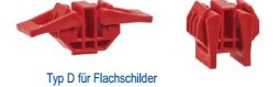 Duplexklemme für Flachschilder
