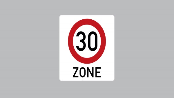 Fahrbahn-Dauermarkierung - "30er Zone"