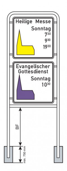 Sonderrohrrahmen für 2x 750 x 750 mm, Stahl