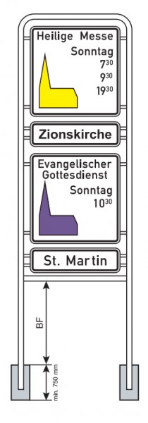 Sonderrohrrahmen für 2x 750 x 750 mm & 2x 200 x 750 mm, Stahl