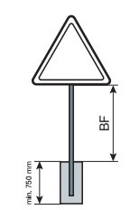 Rohrrahmen für Dreiecke 1, einbeinig, Stahl