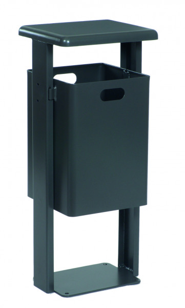 Rechteck-Standabfallbehälter mit Abdeckhaube, mit / ohne Ascher