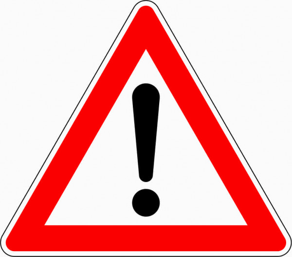 Verkehrszeichen 101 StVO, Gefahrstelle