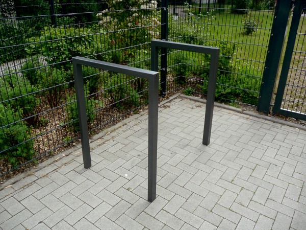 Anlehnbügel 60 x 60 mm, mit oder ohne Querholm