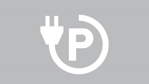 Fahrbahn-Dauermarkierung - Ladestation für Elektrofahrzeuge, weiß