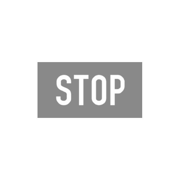 Fahrbahn-Dauermarkierung - Buchstaben "STOP" weiß