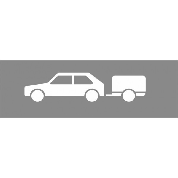 Fahrbahn-Dauermarkierung - Sonderzeichen PKW mit Anhänger weiß