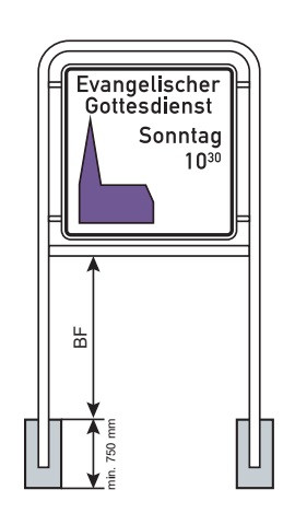 Sonderrohrrahmen für 750 x 750 mm, Stahl