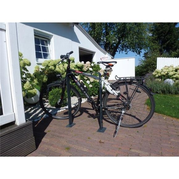 Anlehnbügel 50 x 12 mm, gebogene Ausführung, ohne Querholm