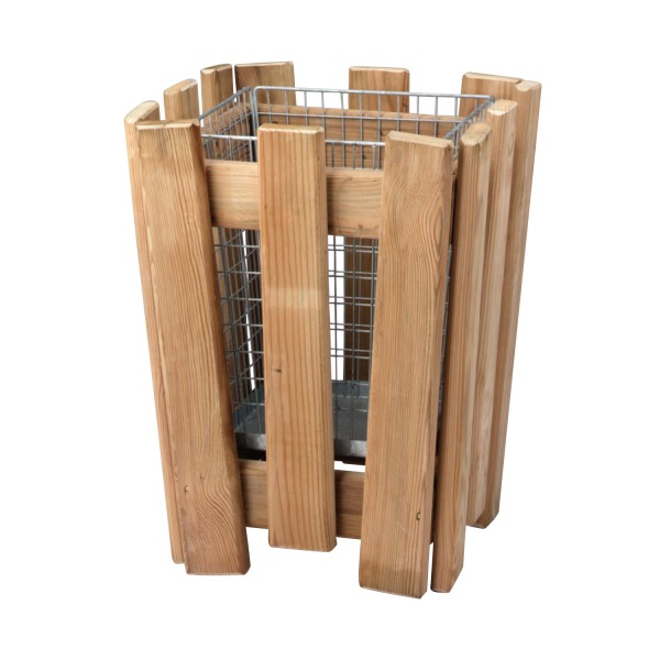 Drahtgitterkorb Holz 3