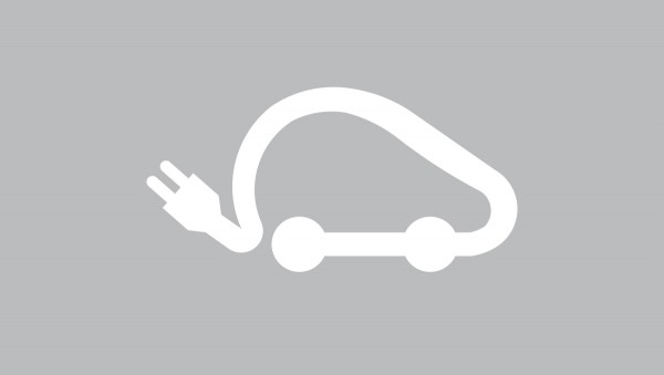 Fahrbahn-Dauermarkierung - Elektroauto, weiß