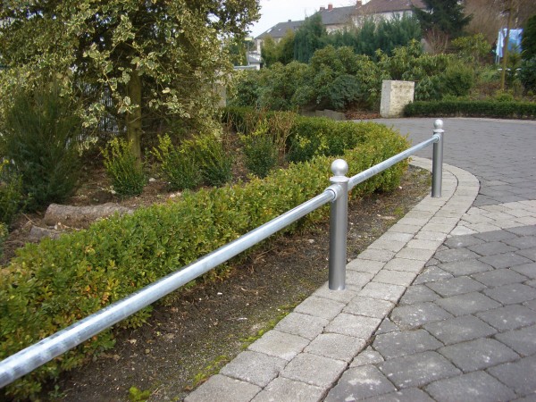 Standpfosten mit Kugelkopf, für Rabattengeländer, Ø 60 mm