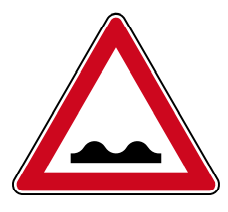 Verkehrszeichen 112 StVO, Unebene Fahrbahn