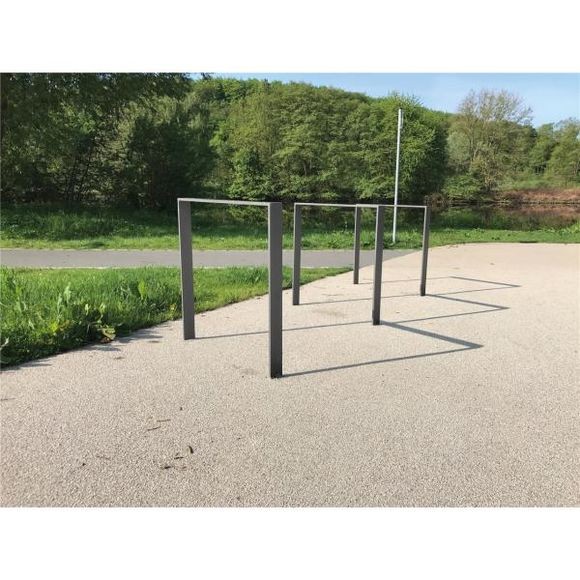 Anlehnbügel 80 x 12mm, mit oder ohne Querholm