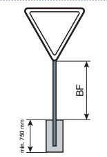 Rohrrahmen für Dreiecke 2, einbeinig, Stahl