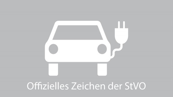 Fahrbahn-Dauermarkierung - Elektrisch betriebene Fahrzeuge, weiß
