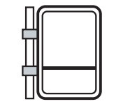 Rohrrahmen für 600x600 mm & 330x600 mm, mit Schelle oder Bandschelle, Stahl