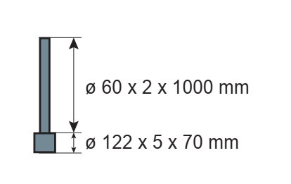 Ampelmastaufsetzer für Ø 108 mm, Stahl