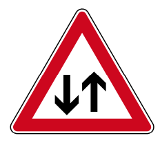 Verkehrszeichen 125 StVO, Gegenverkehr