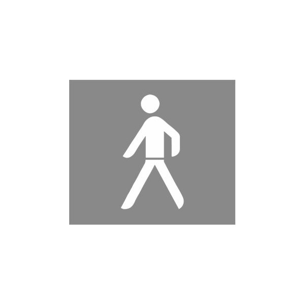 Fahrbahn-Dauermarkierung - Sonderzeichen Fußgänger weiß