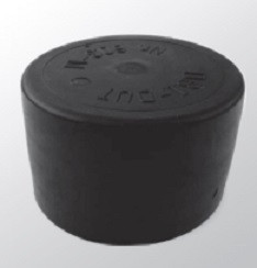 Rohrkappe für Rohrpfosten, schwarz