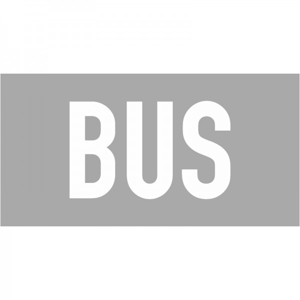 Fahrbahn-Dauermarkierung - Buchstaben "BUS" weiß