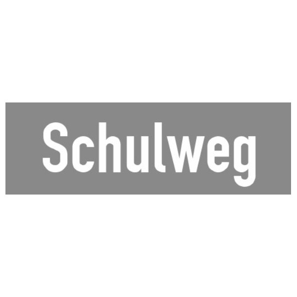 Fahrbahn-Dauermarkierung - Buchstaben "Schulweg" weiß