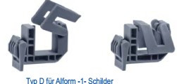 Duplexklemme für Alform-Schilder